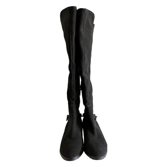 Karl Lagerfeld Shay ChainTrim Black Suede Knee High Boot Size 7.5 - Picture 7 of 14